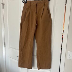 Brown Straight-Leg Pants